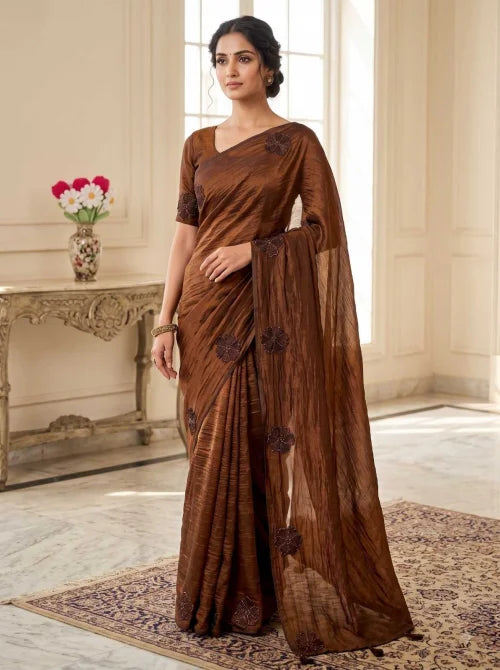 Sunflower Space Silk Designer Saree