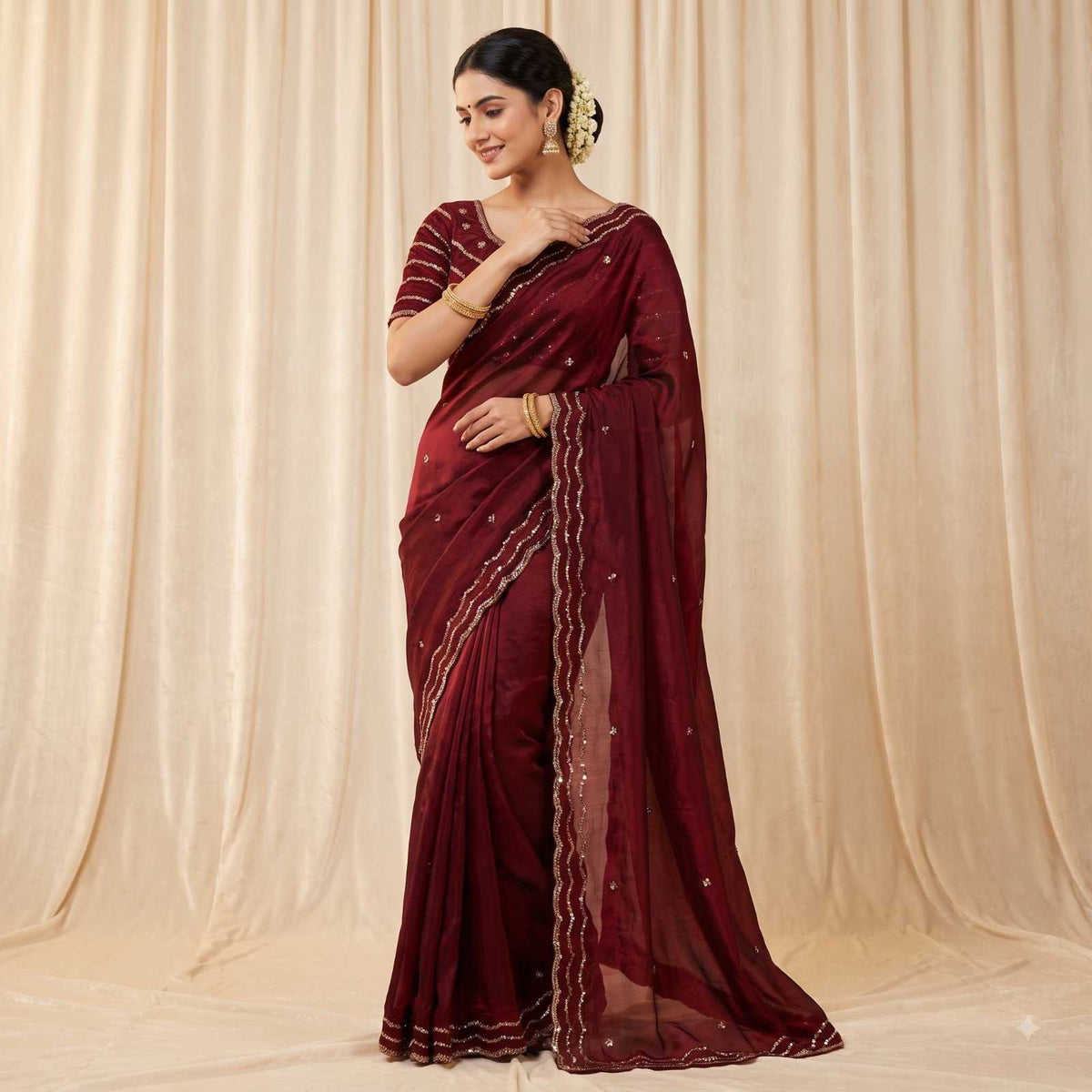 Satin Fancy Saree