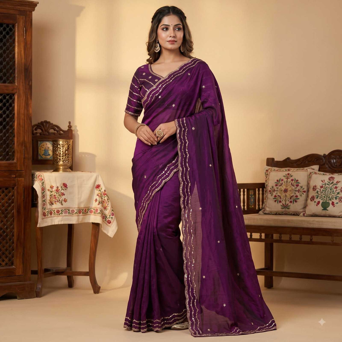 Satin Fancy Saree