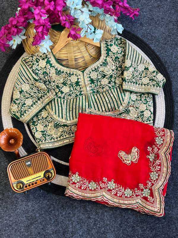 Ura Satin Sequin Saree