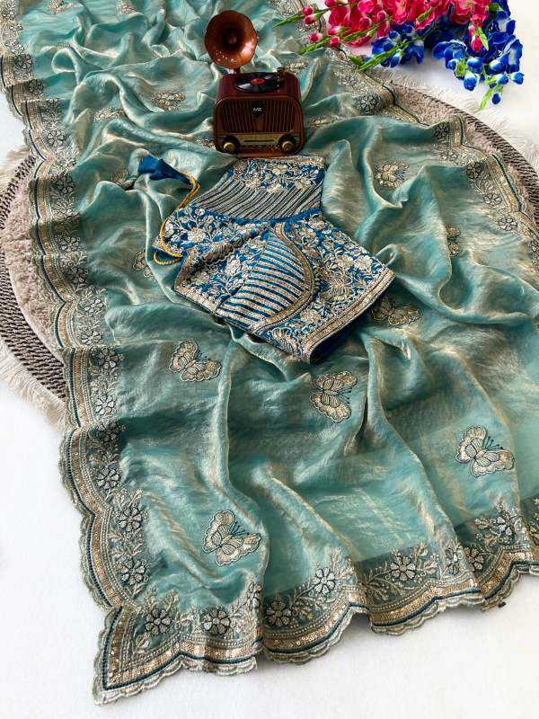 Ura Satin Sequin Saree