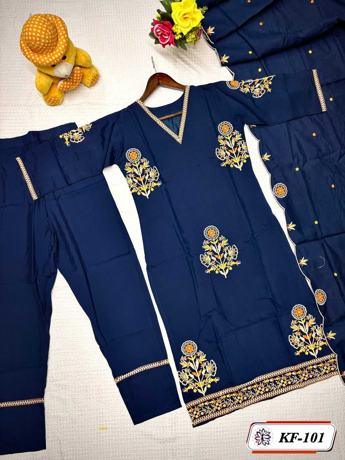 Heavy Roman Silk Embroidery Suit