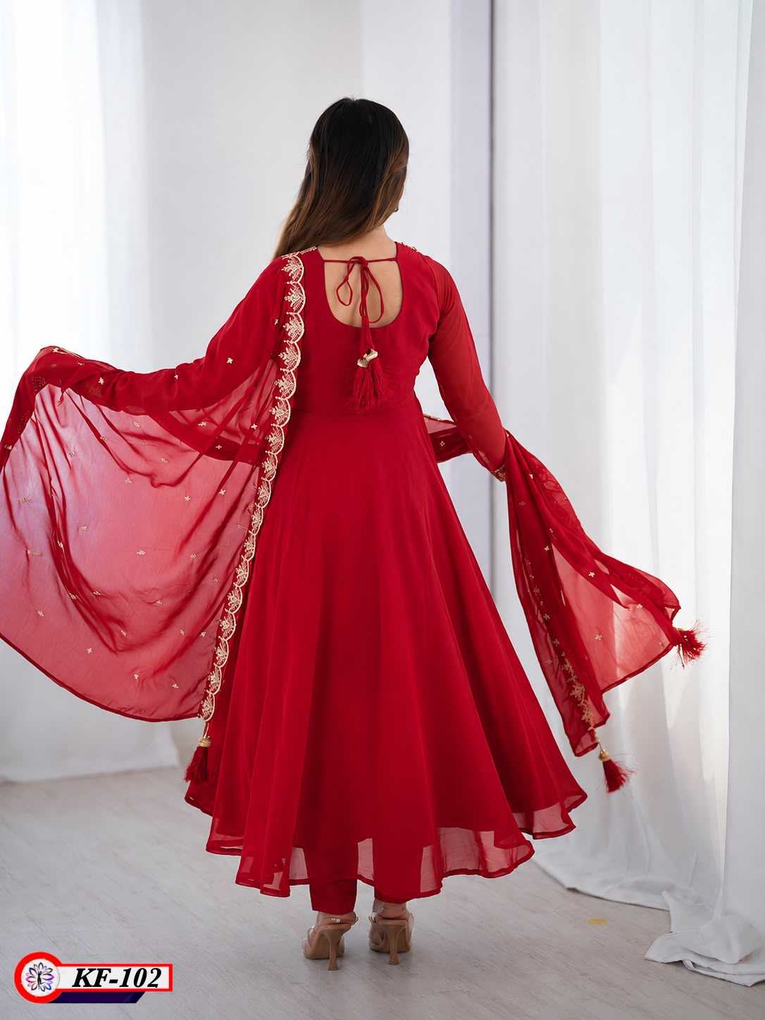 Georgette Embroidery Gown