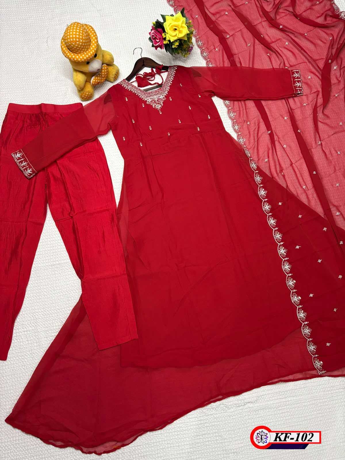Georgette Embroidery Gown