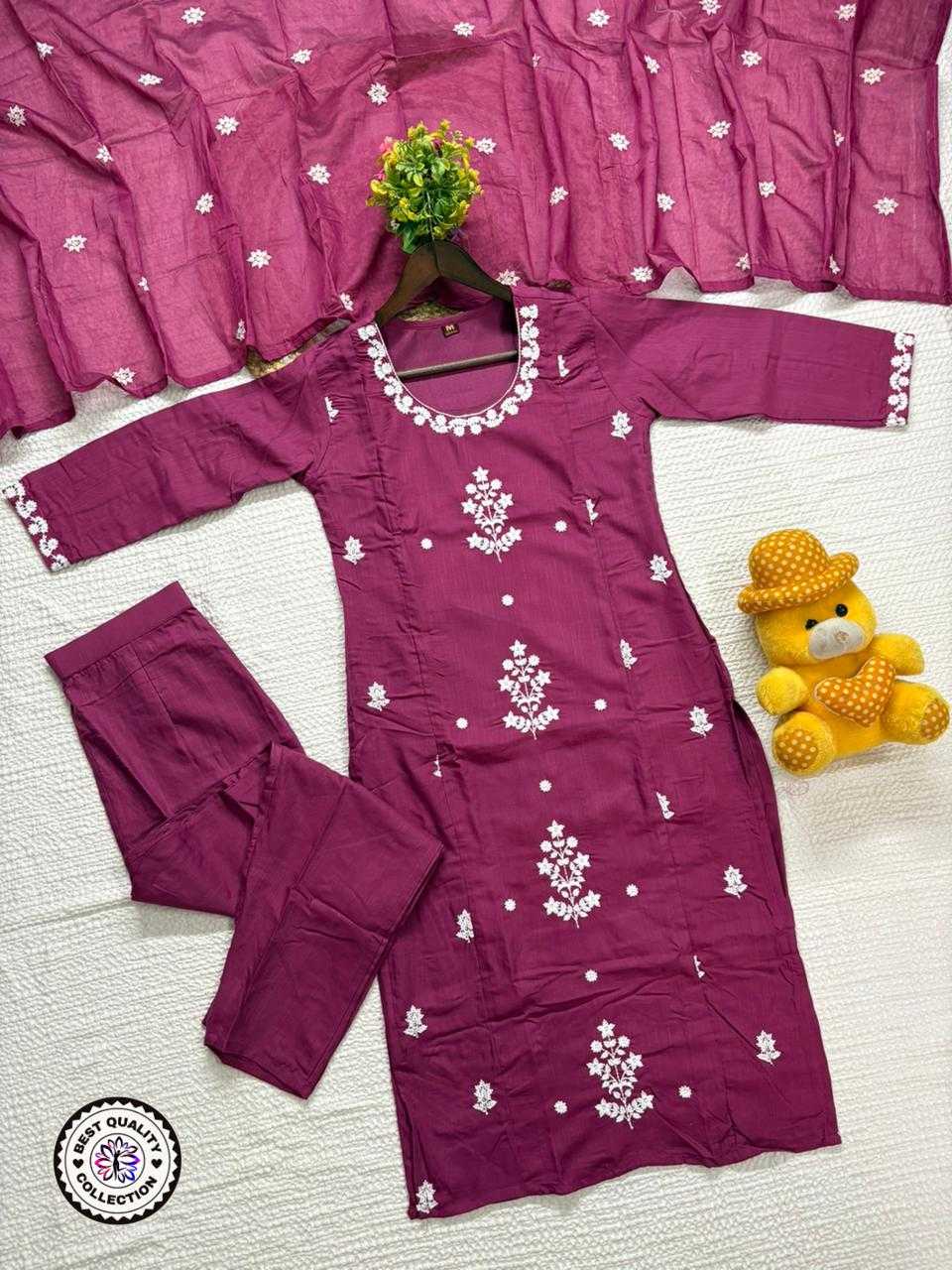 Rayon Embroidery Suit