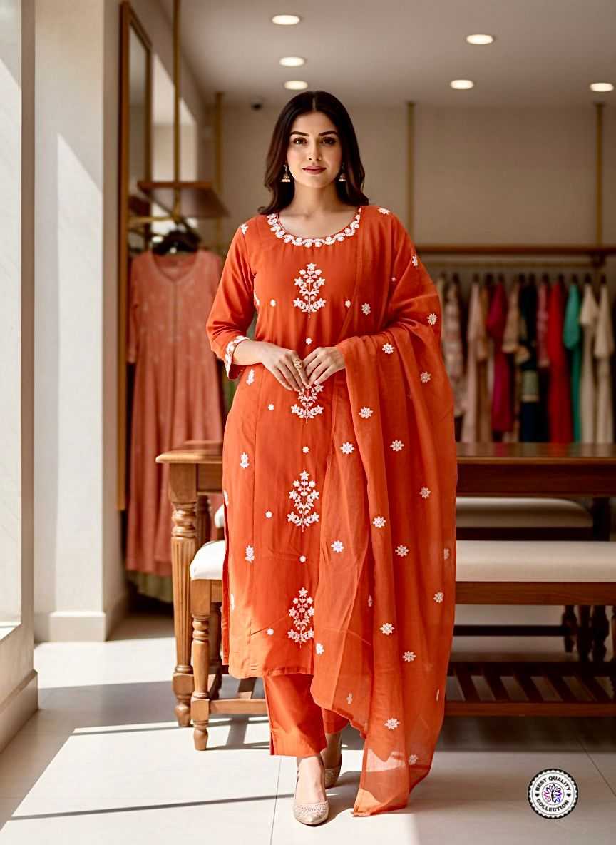 Rayon Embroidery Suit