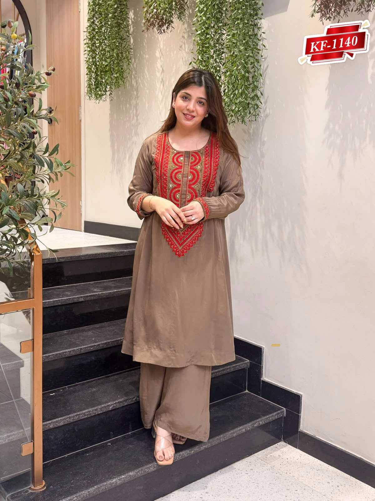 Crepe Embroidery Suit