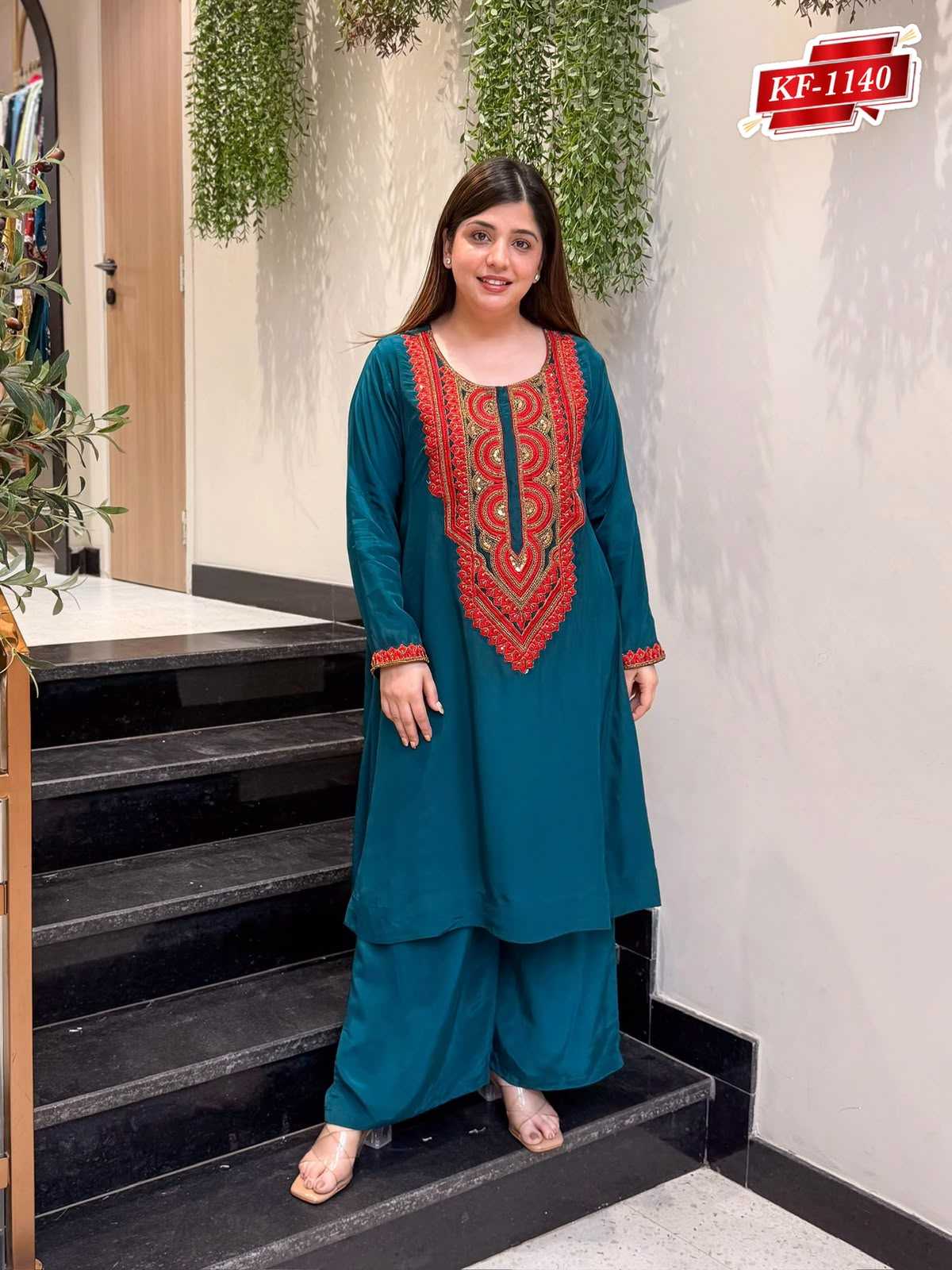 Crepe Embroidery Suit