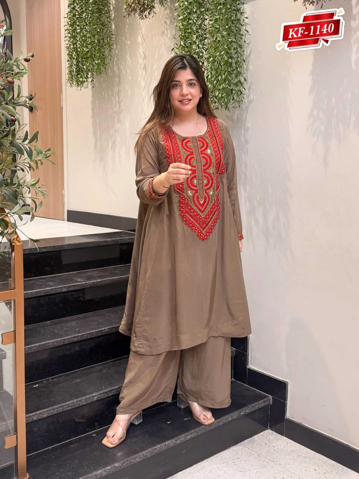 Crepe Embroidery Suit
