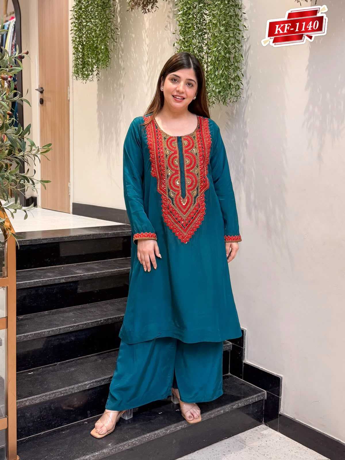 Crepe Embroidery Suit