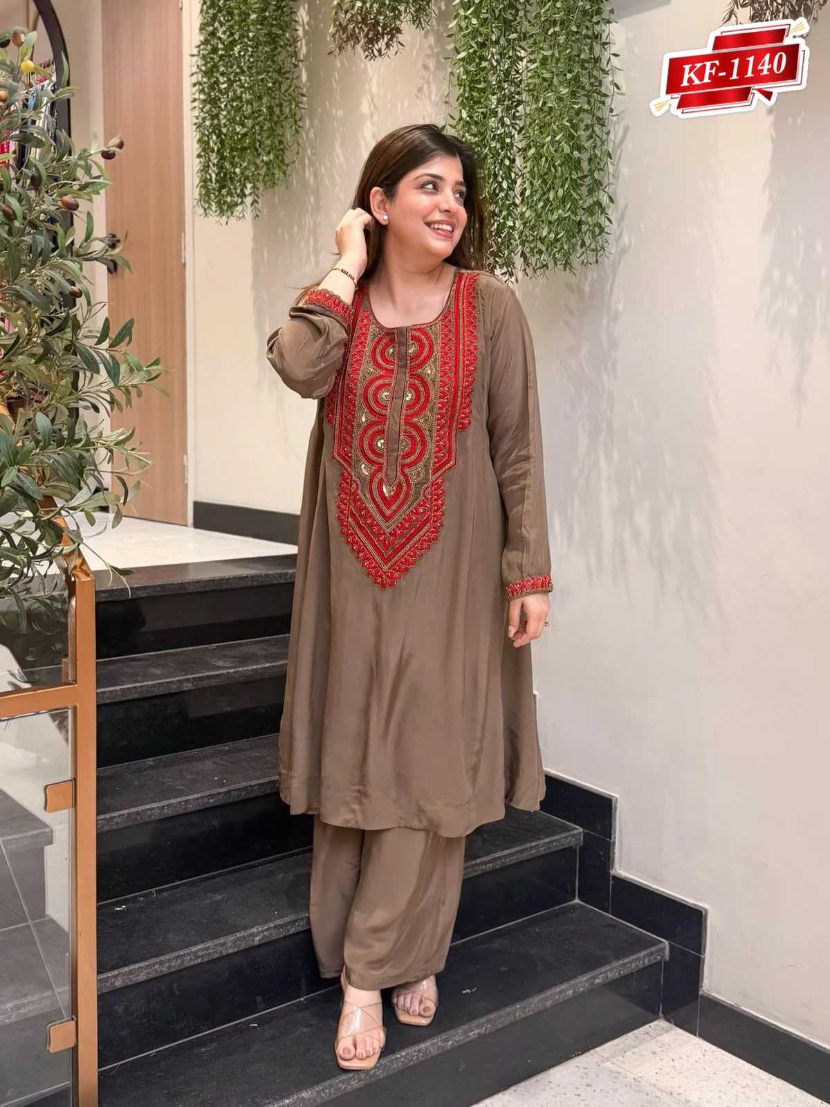 Crepe Embroidery Suit
