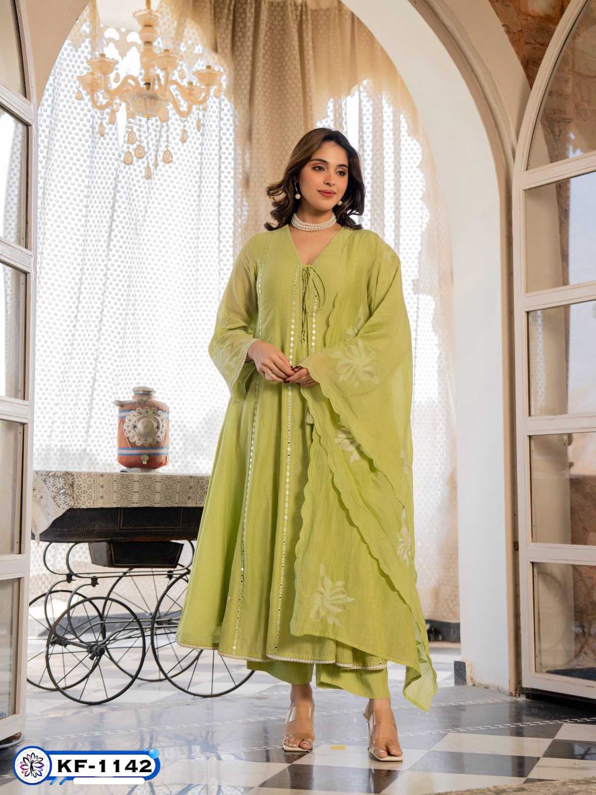 Chanderi Silk Embroidery Suit