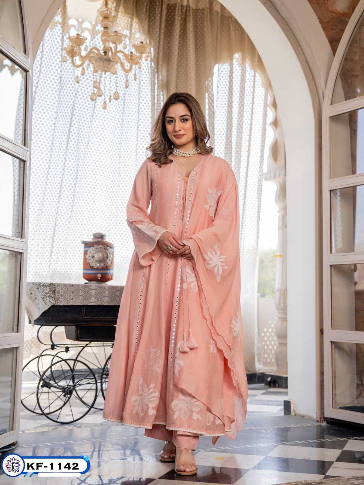 Chanderi Silk Embroidery Suit