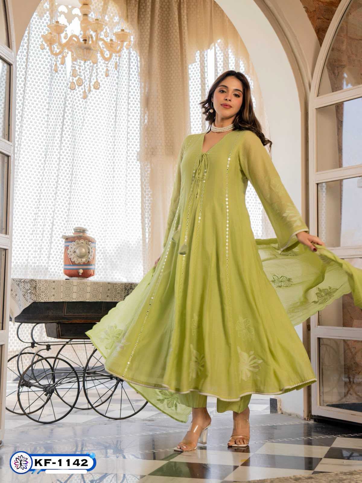 Chanderi Silk Embroidery Suit