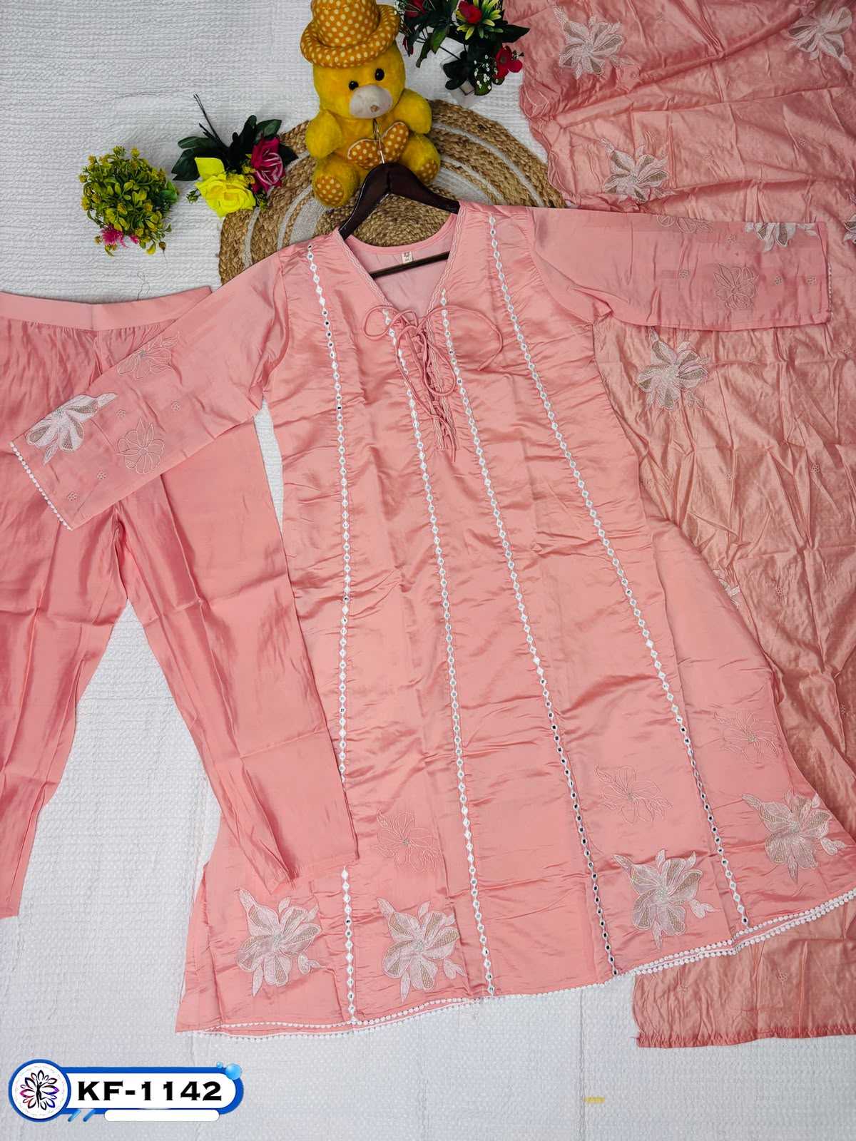 Chanderi Silk Embroidery Suit