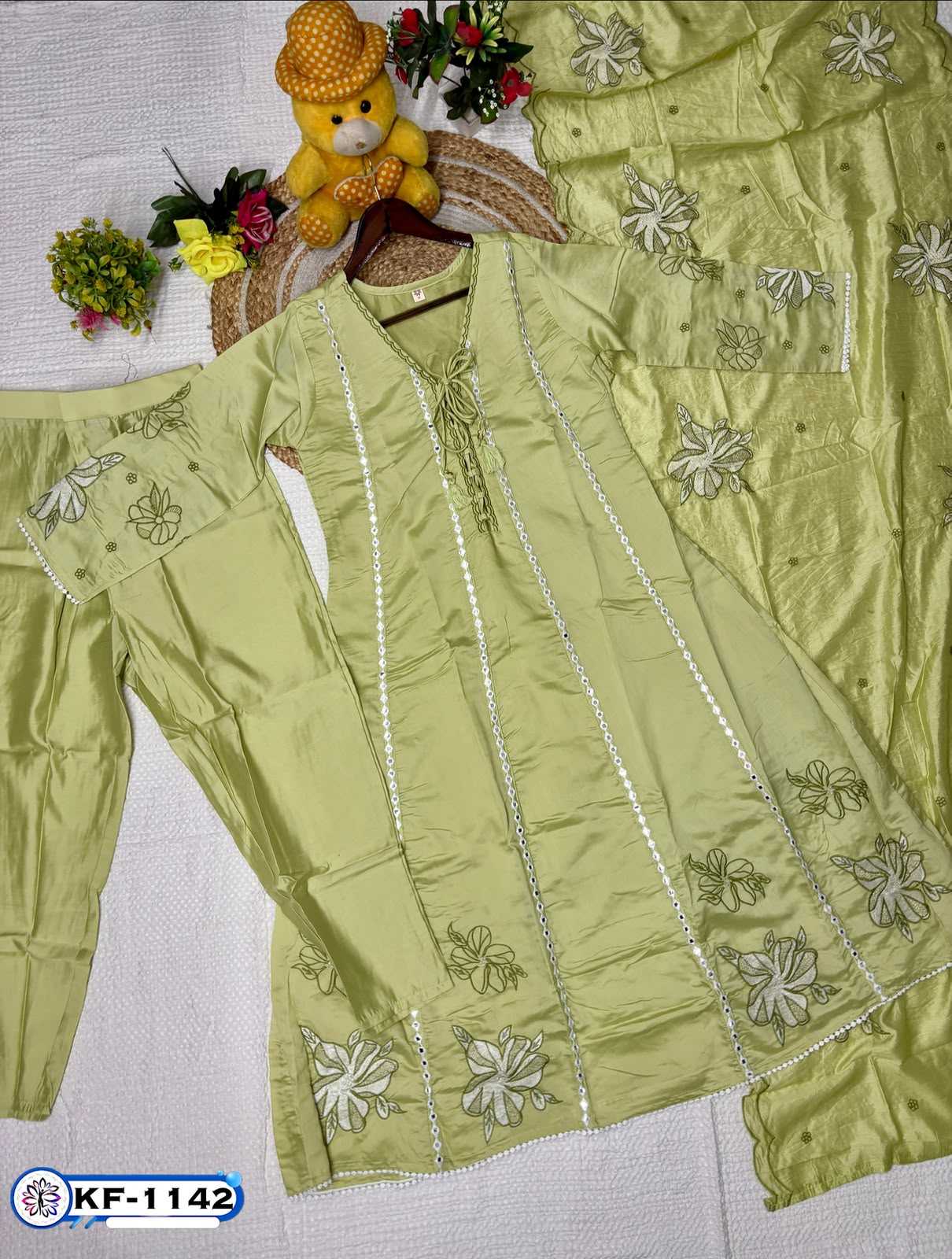 Chanderi Silk Embroidery Suit