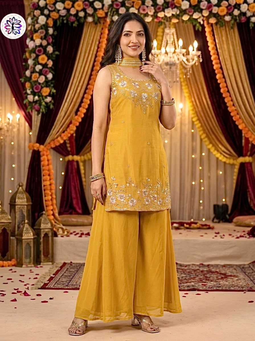 Satin Embroidery Suit