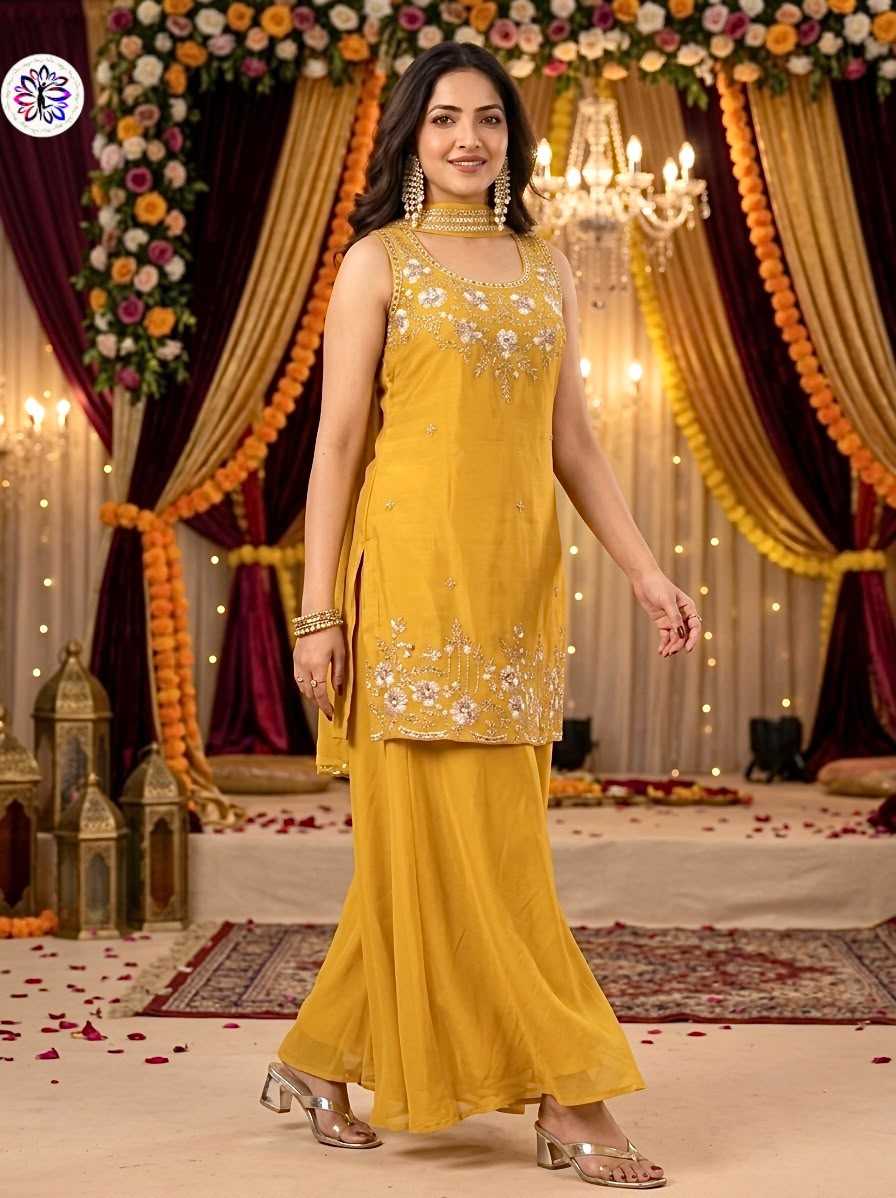 Satin Embroidery Suit
