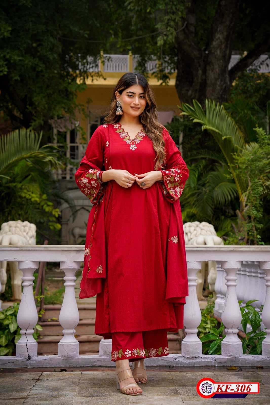 Chanderi Soft Embroidery Suit