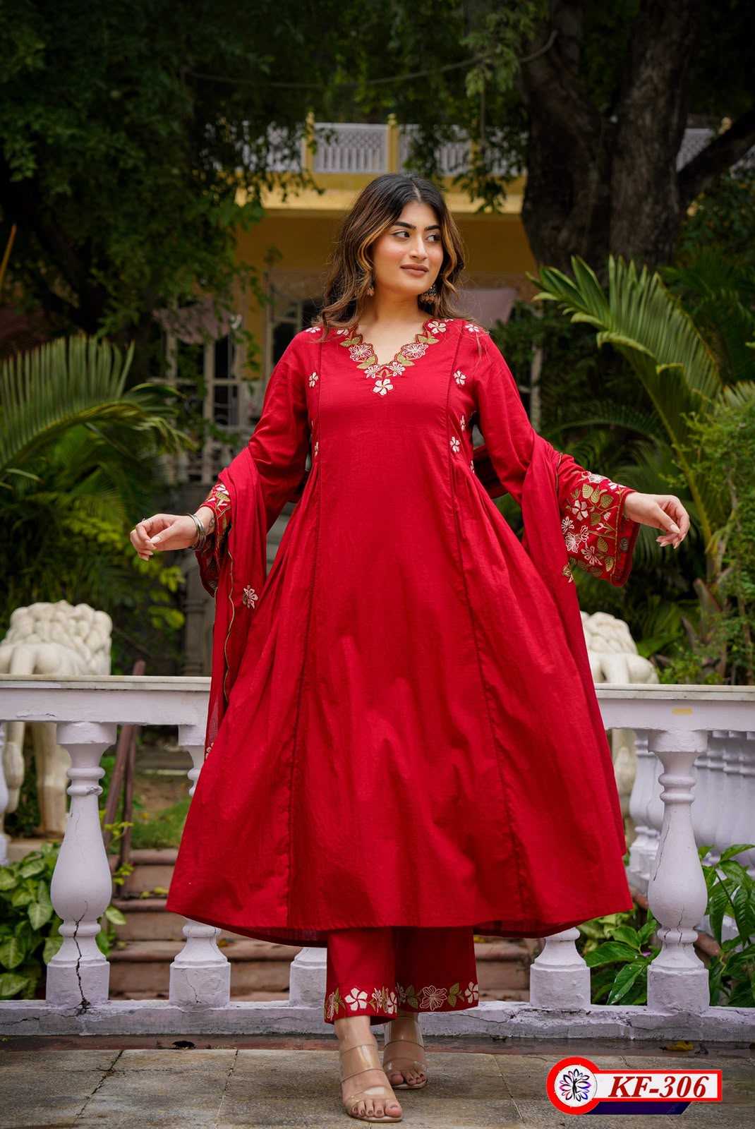 Chanderi Soft Embroidery Suit
