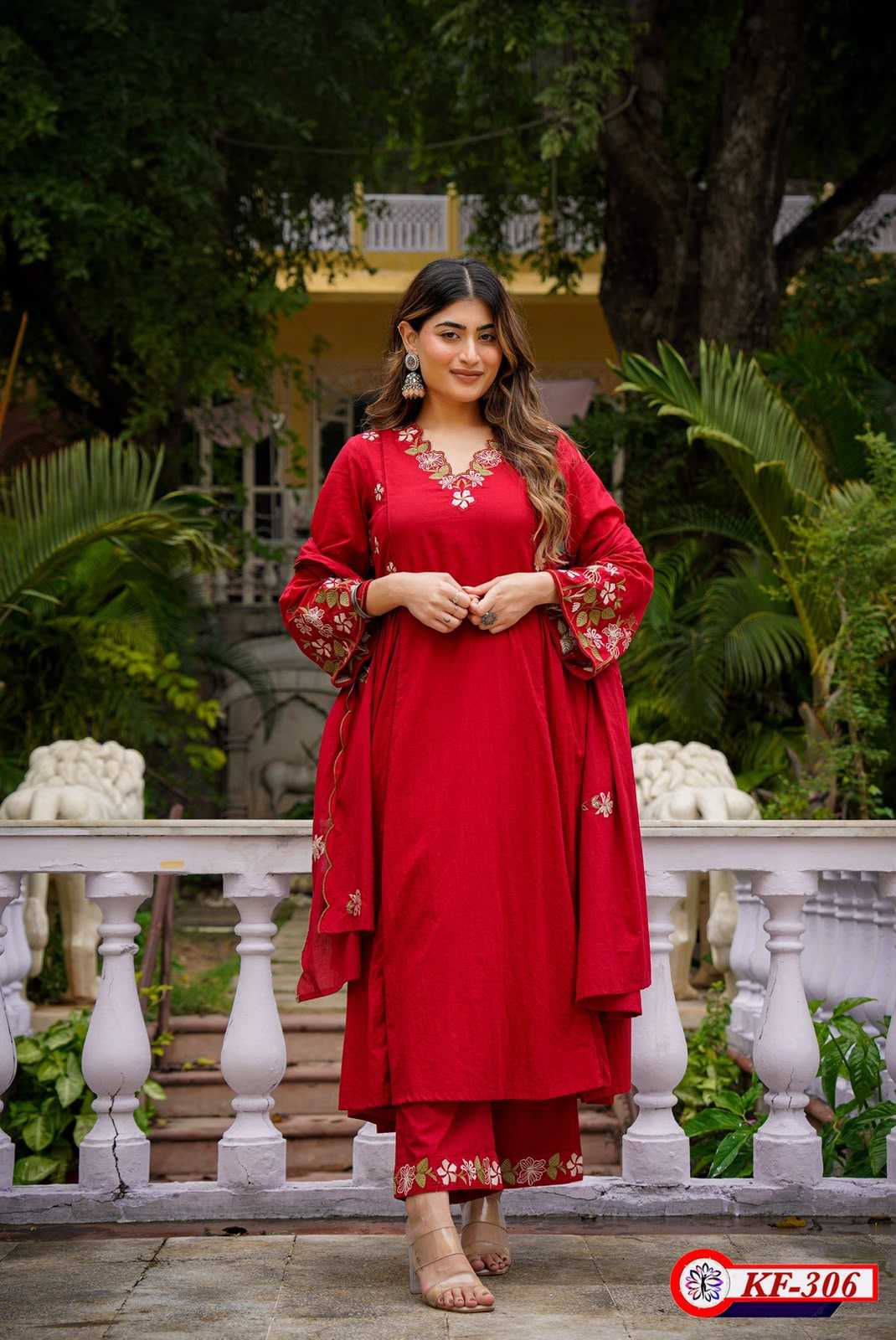 Chanderi Soft Embroidery Suit