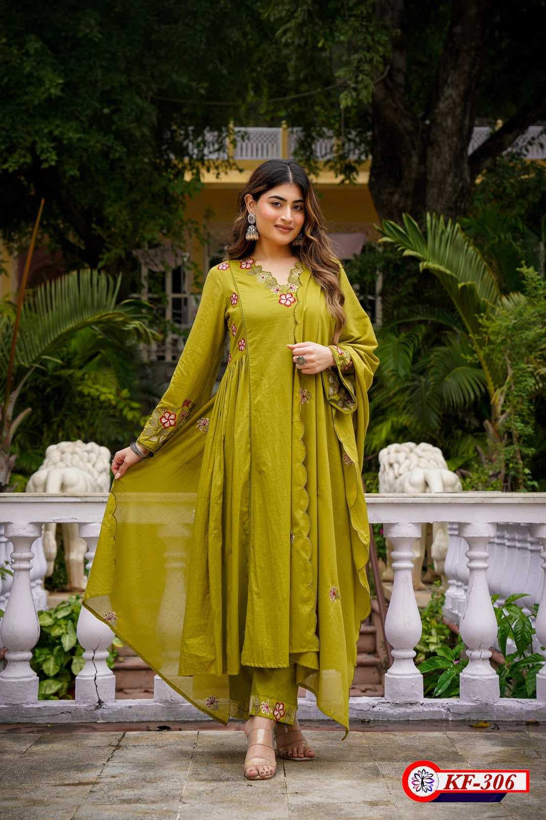 Chanderi Soft Embroidery Suit