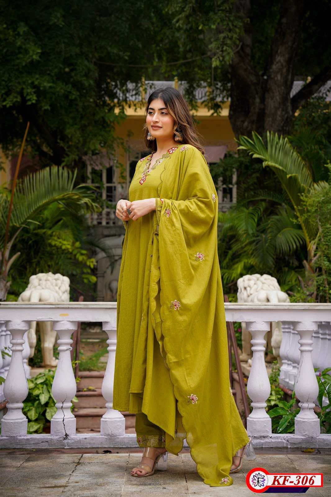 Chanderi Soft Embroidery Suit