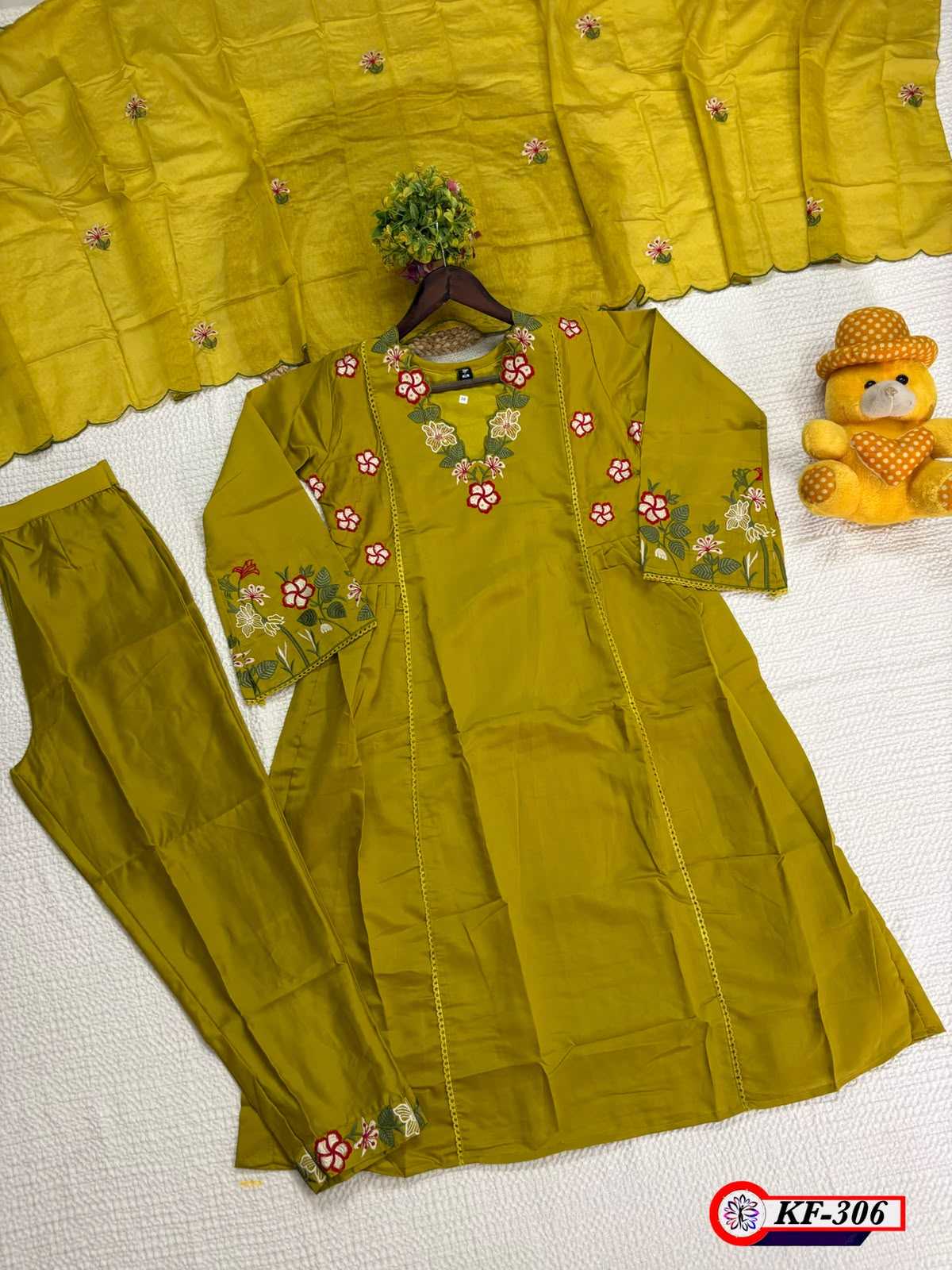 Chanderi Soft Embroidery Suit