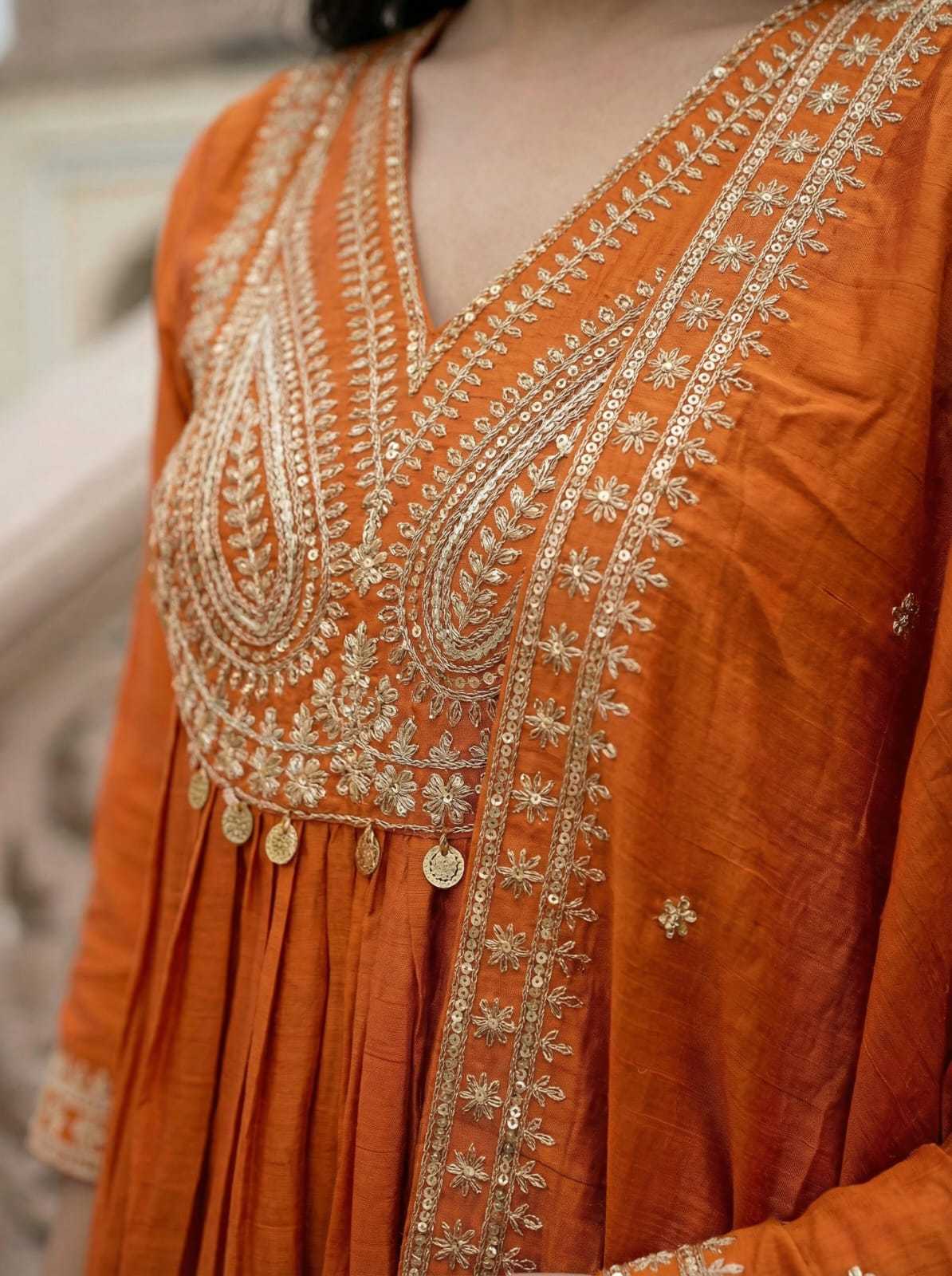 Soft Vichitra Embroidery Suit