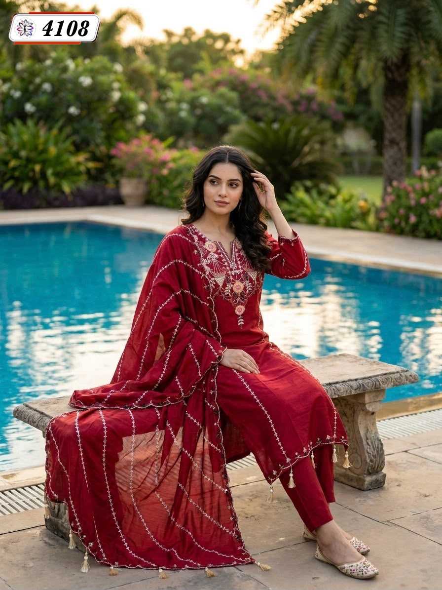 Heavy Roman Silk Designer Kurti