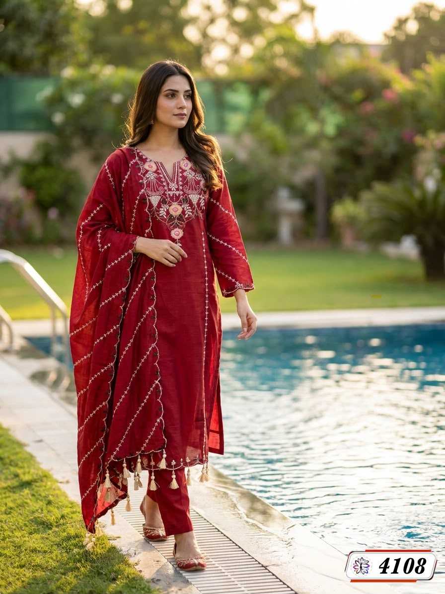 Heavy Roman Silk Designer Kurti