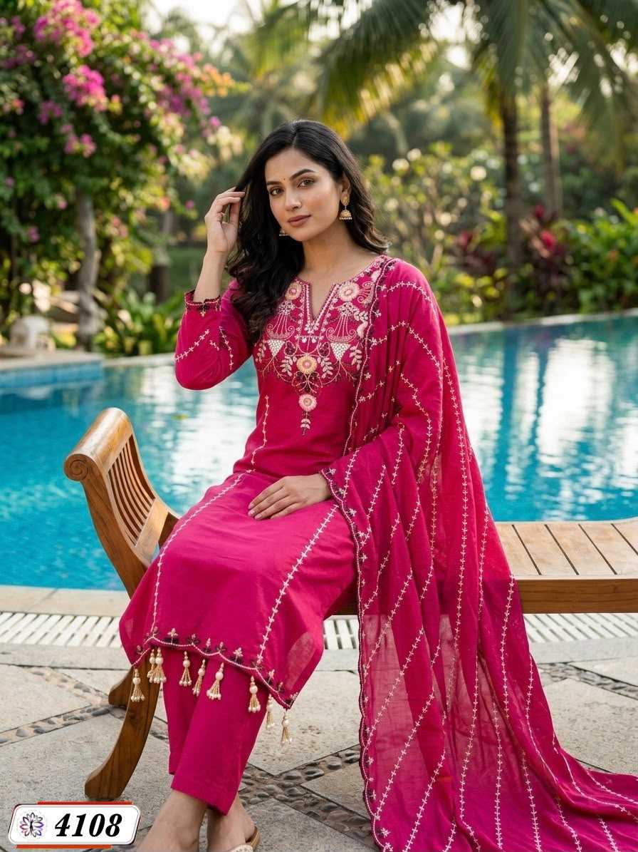 Heavy Roman Silk Designer Kurti