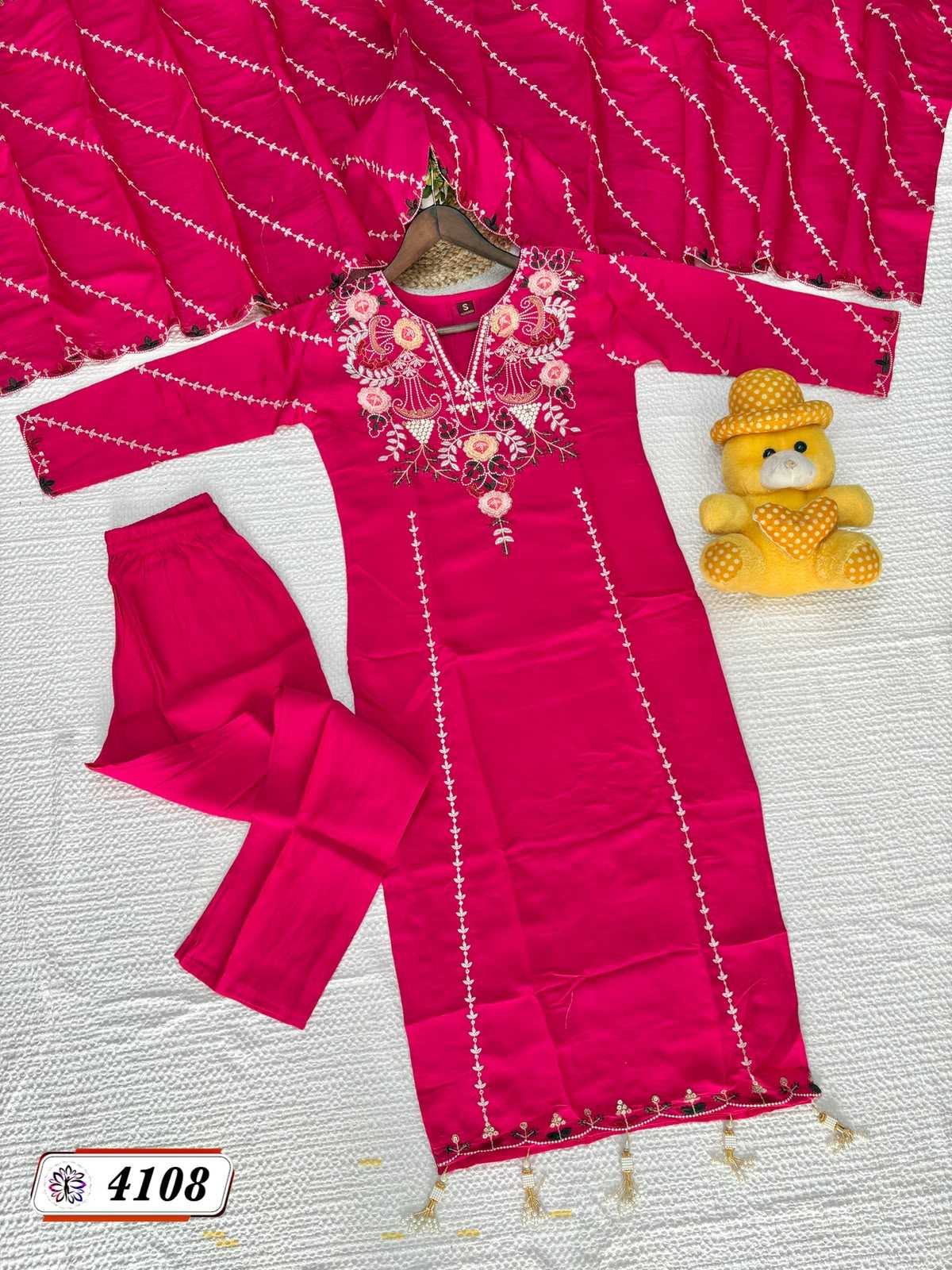 Heavy Roman Silk Designer Kurti