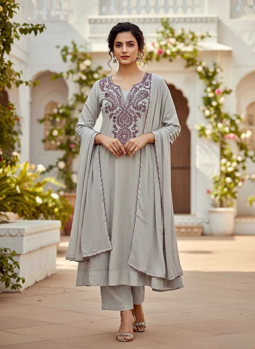 Cotton Embroidery Suit