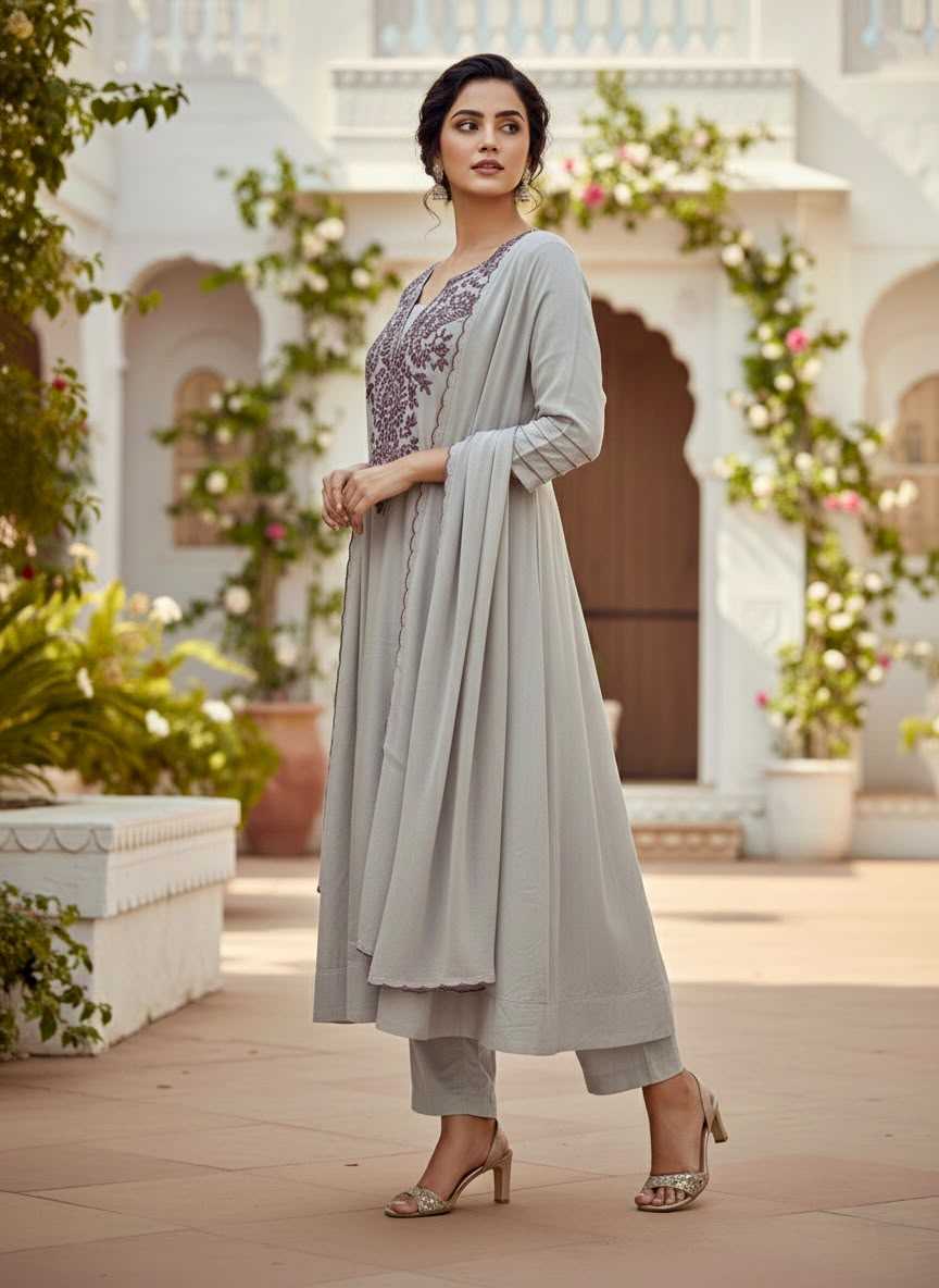 Cotton Embroidery Suit