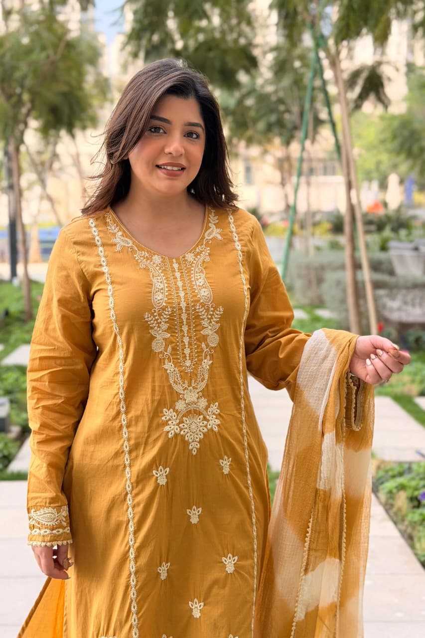 Heavy Roman Silk Embroidery Suit