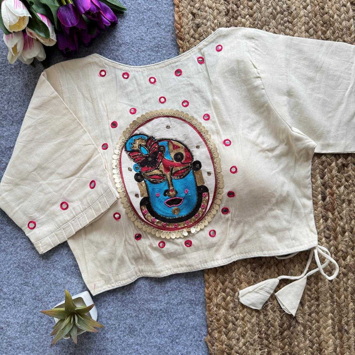 Ananya Cotton Cambric Designer Blouse