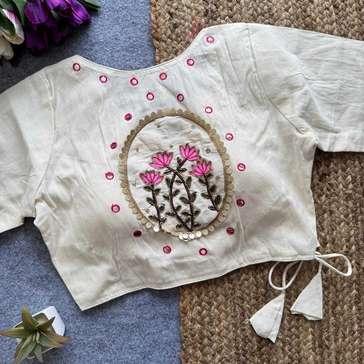 Ananya Cotton Cambric Designer Blouse