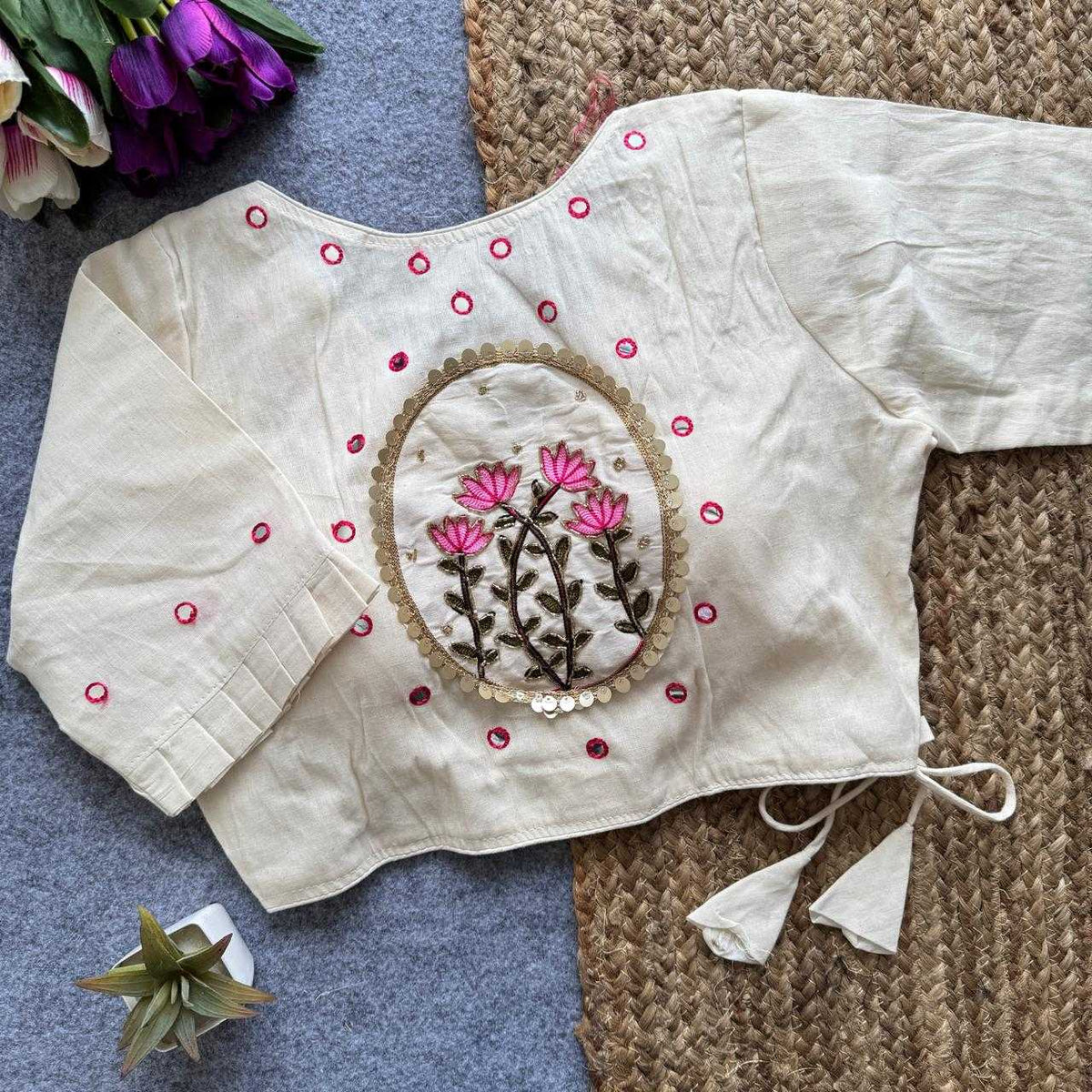 Ananya Cotton Cambric Designer Blouse