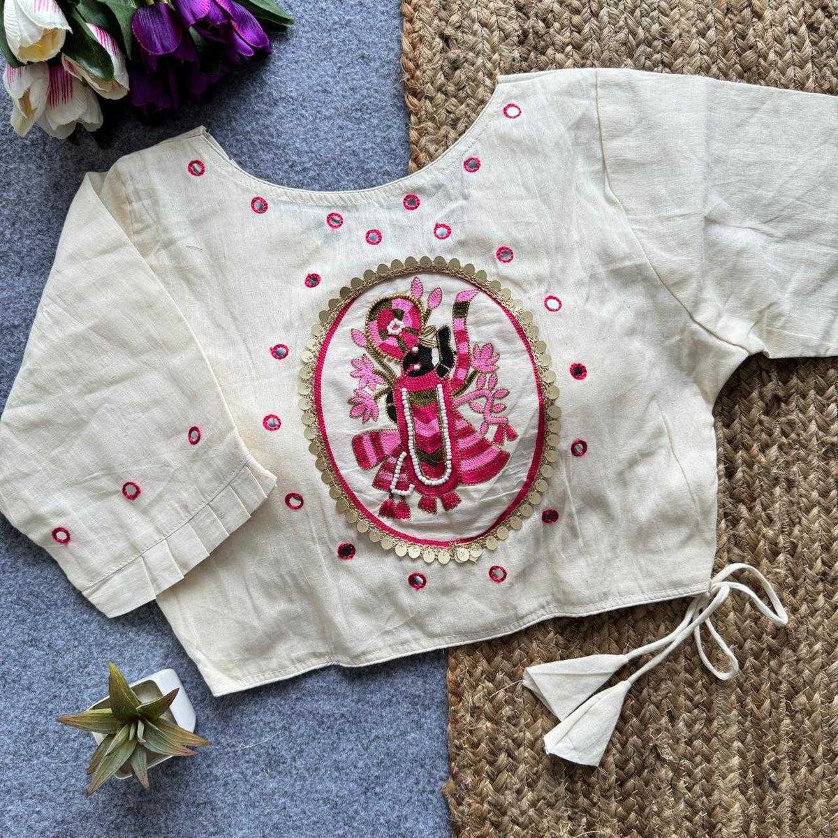Ananya Cotton Cambric Designer Blouse