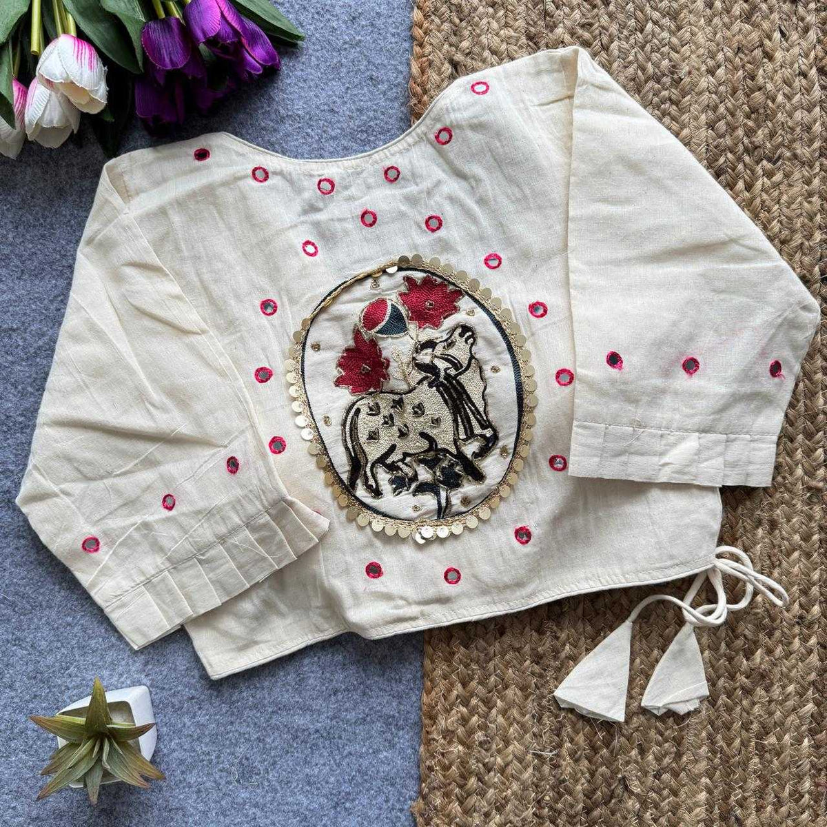 Ananya Cotton Cambric Designer Blouse