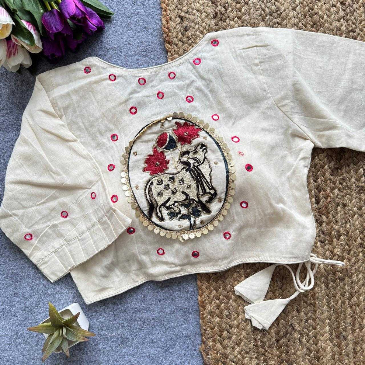 Ananya Cotton Cambric Designer Blouse