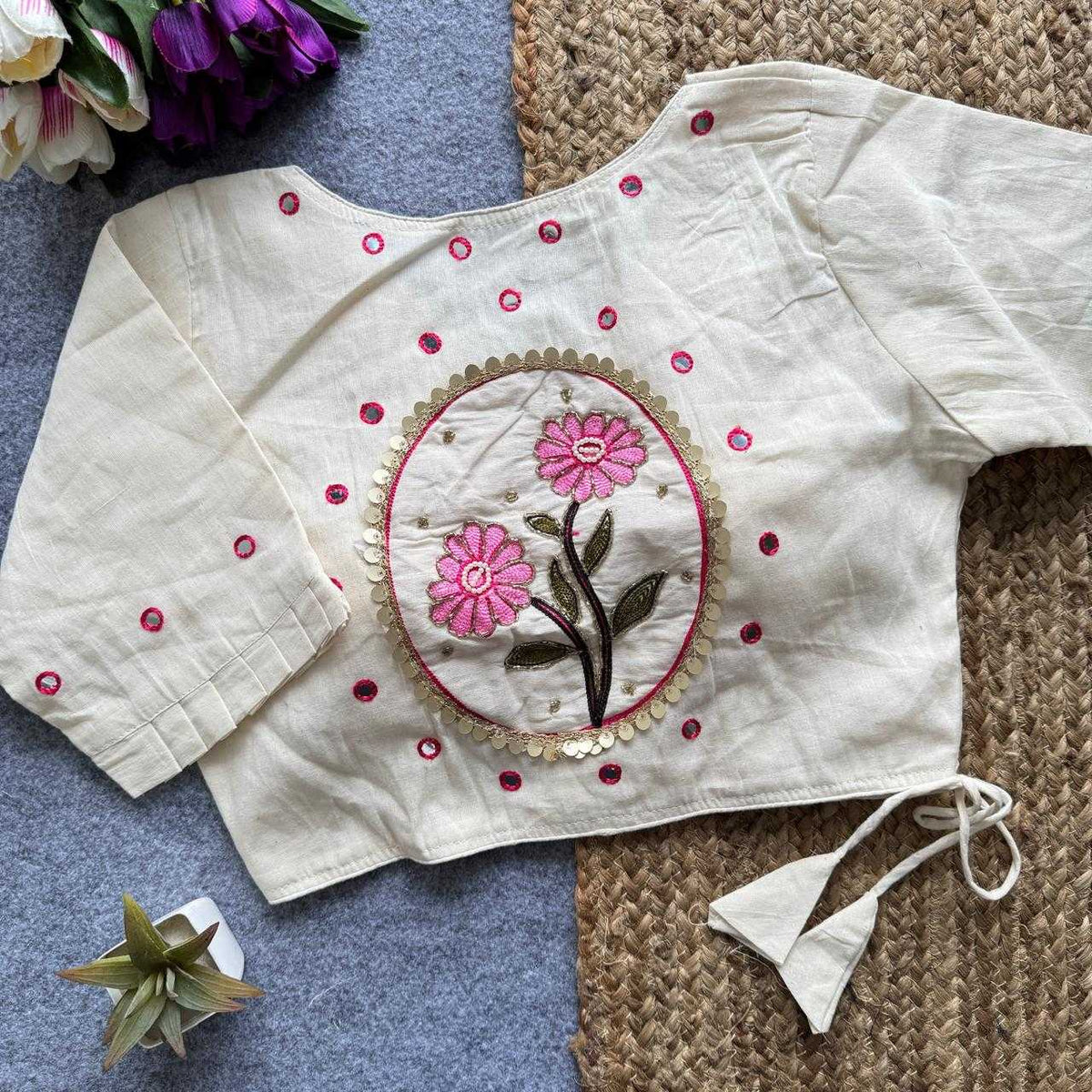 Ananya Cotton Cambric Designer Blouse