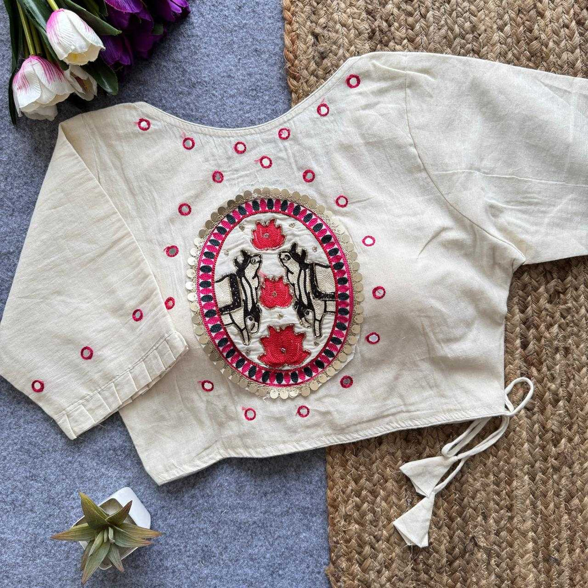Ananya Cotton Cambric Designer Blouse