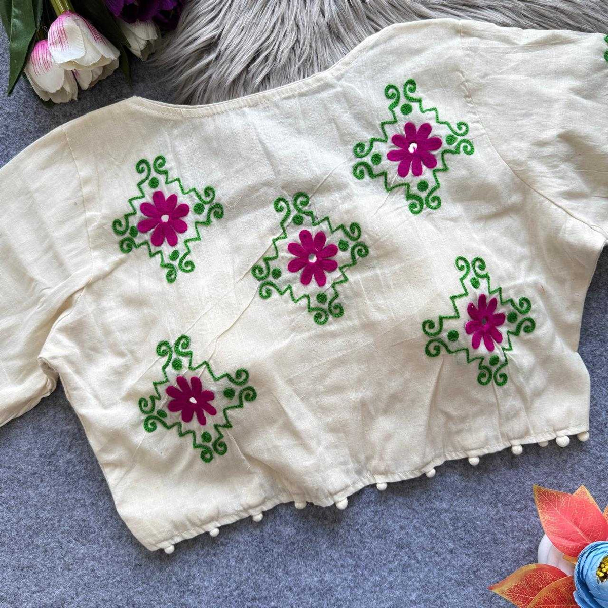 Anaya Khadi Cotton Designer Blouse