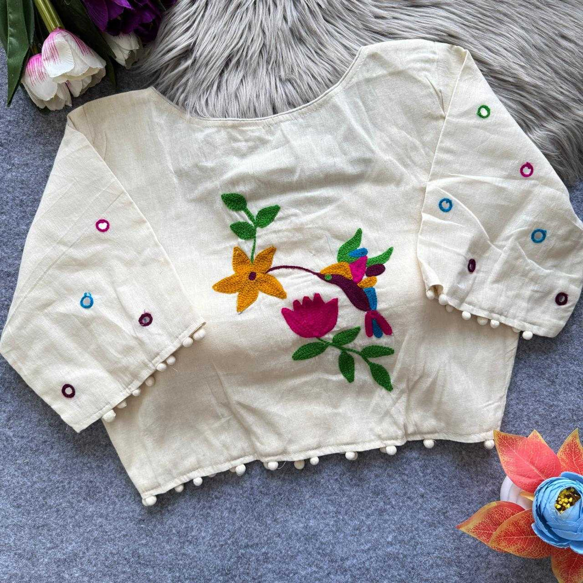 Anaya Khadi Cotton Designer Blouse