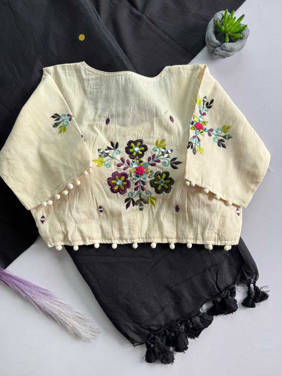 Khadi Cotton Designer Blouse in Kashmir Blue