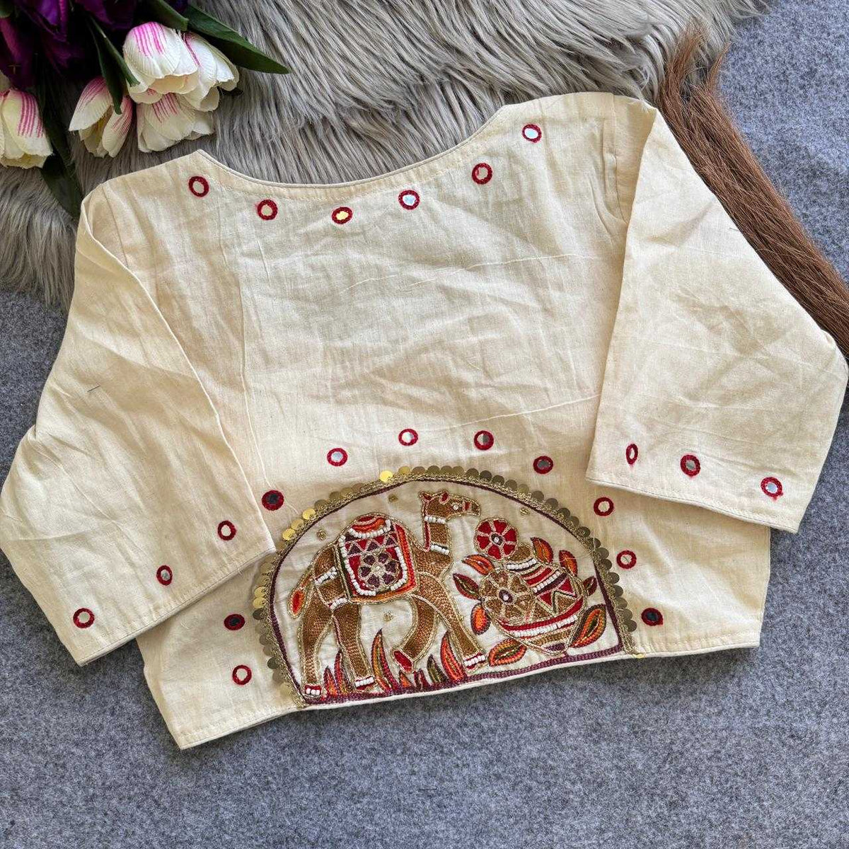Devika Cotton Embroidered Blouse