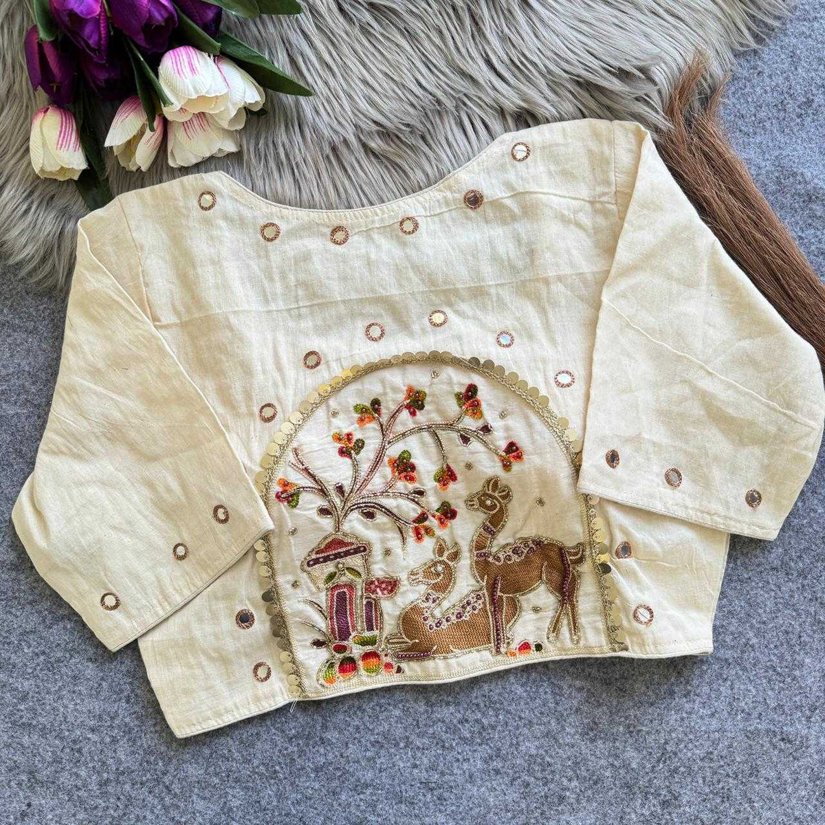Devika Cotton Embroidered Blouse