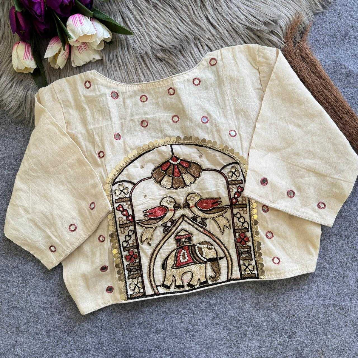 Devika Cotton Embroidered Blouse